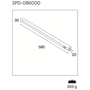 Century SPD-086000 Speedy White 60cm Plafoniera Lineare Innestabile Led 8W 800lm 3000K-4000K-6500K