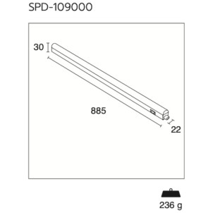 Century SPD-109000 Speedy White 90cm Plafoniera Lineare Innestabile Led 10W 1000lm 3000K-4000K-6500K