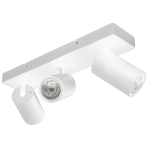 Century ENSB-3GU10 Enfasi Square White 3 Faretti GU10 Ruotabili 360° Inclinabili 90°