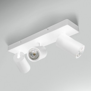 Century ENSB-3GU10 Enfasi Square White 3 Faretti GU10 Ruotabili 360° Inclinabili 90°