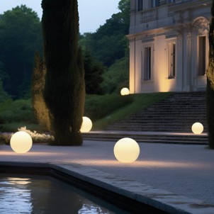 Century BLL-044000 Bolla 40cm RGB+White Lampada Terra Ricarica Solare 0,9W 7lm Dimmerabile Crepuscolare