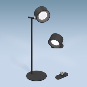 Century PXLNE-013840 Pixel Black Lampada Tavolo Luce Sganciabile Magnetica Led 1,8W 180lm 4000K Dimmer Ricaricabile