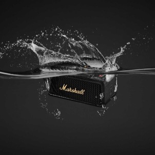 Marshall Emberton III Black and Brass Diffusore Amplificato Bluetooth LE Audio Ricaricabile Autonomia32h IP67