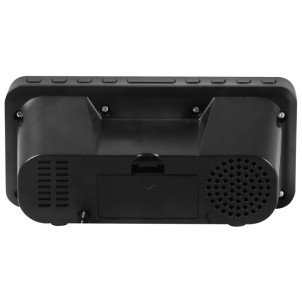 Trevi EC882 Black Orologio Digitale LED Luminosi Rossi Doppia Sveglia con Vibrazione