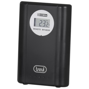 Trevi OM3560RC Black Orologio Parete Tavolo Digitale Radiocontrollato Temperatura Sensore Esterno
