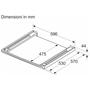 Bosch WTZ27500 Kit di Congiunzione Lavatrice Asciugatrice Serie 8 con Ripiano Estraibile