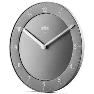 Braun BNC006GY Grafite Orologio da Parete Analogico Movimento al Quarzo Silenzioso
