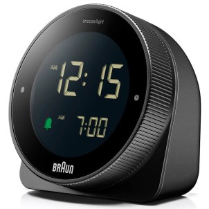 Braun BC24B Black Orologio Digitale LCD Sveglia Crescendo Snooze Luce Ghiera per Impostare Ora e Sveglia