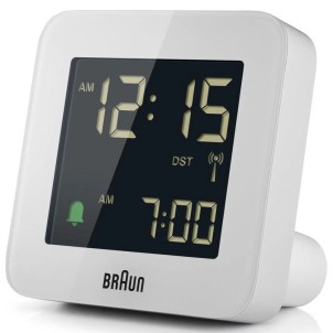 Braun BC09W-DCF White Orologio Digitale LCD RadioControllato Sveglia Crescendo Snooze Luce