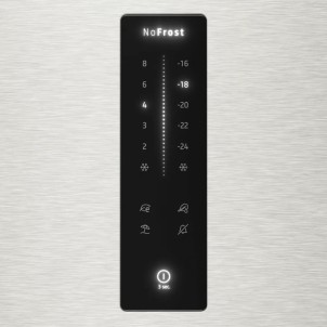 Siemens KG39NAIBT Inox Frigorifero Combinato 203x60 NoFrost 2x hyperFresh Metal Backwall Display Maniglie iQ500