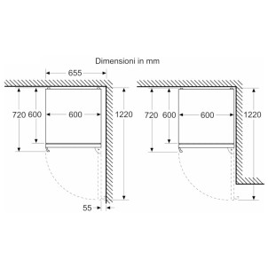 Siemens KG39NAIBT Inox Frigorifero Combinato 203x60 NoFrost 2x hyperFresh Metal Backwall Display Maniglie iQ500