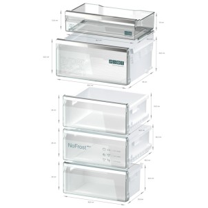 Siemens KG39NAICT Inox Frigorifero Combinato 203x60 NoFrost 2x hyperFresh Metal Backwall Display HC Maniglie iQ500