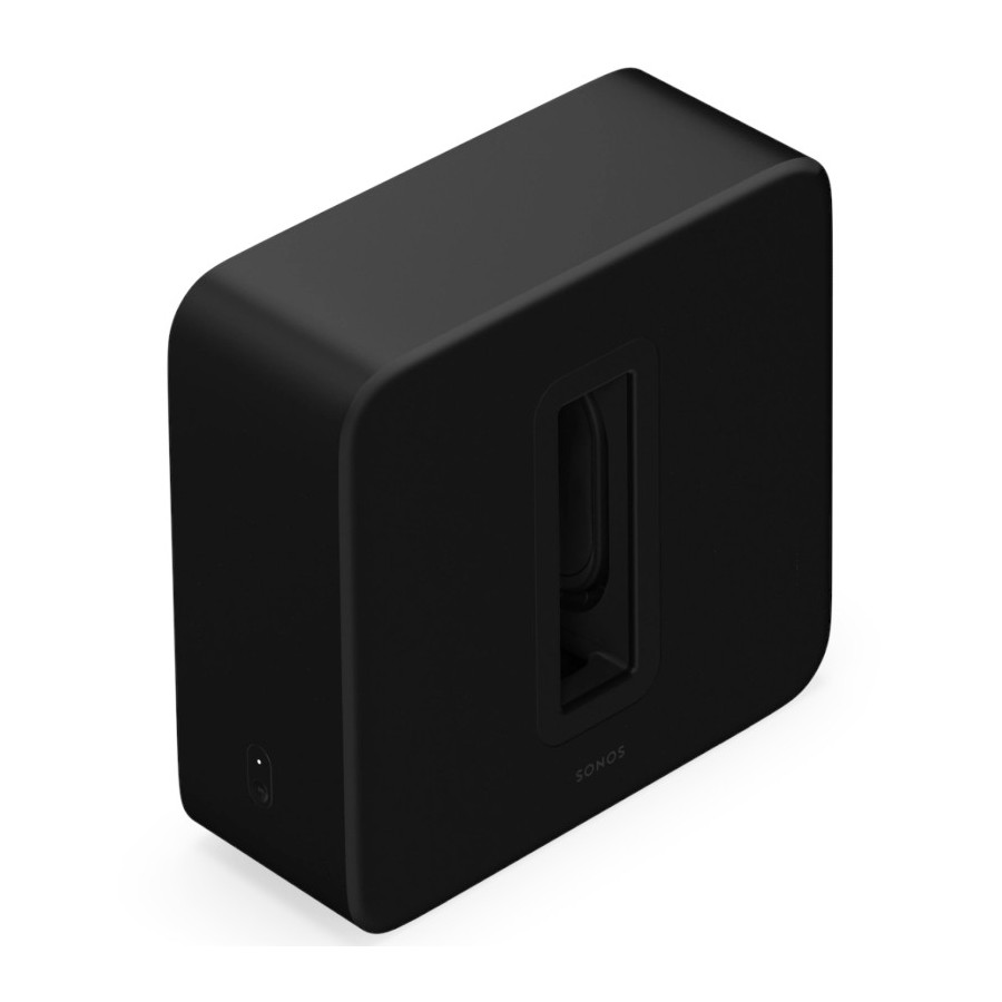 Sonos Sub 4 Black Matt Subwoofer Wireless Wi-Fi 2 Woofer Force-Canceling Posizionabile in Verticale o in Orizzontale