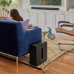 Sonos Sub 4 Black Matt Subwoofer Wireless Wi-Fi 2 Woofer Force-Canceling Posizionabile in Verticale o in Orizzontale