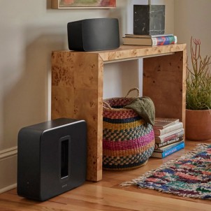 Sonos Sub 4 Black Matt Subwoofer Wireless Wi-Fi 2 Woofer Force-Canceling Posizionabile in Verticale o in Orizzontale