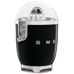 Smeg CJF11BLEU Nero Lucido 50's Style Spremiagrumi Filtro Inox Vaschetta Beccuccio