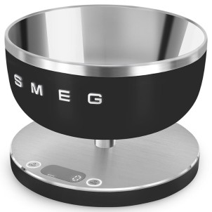Smeg KSC01BLMWW Nero Opaco 50's Style Bilancia da Cucina Digitale 1gr 5Kg 4 Unità Misura Ricaricabile