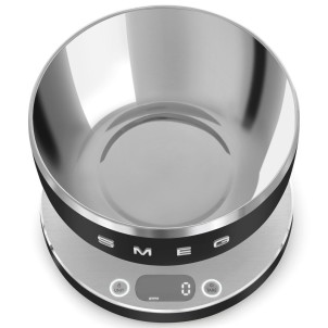 Smeg KSC01BLMWW Nero Opaco 50's Style Bilancia da Cucina Digitale 1gr 5Kg 4 Unità Misura Ricaricabile