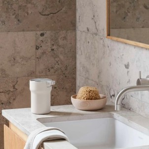 Eva Solo Citadel Soap Dispenser Sand 0,25L Distributore di Sapone Plastica e Acciaio Verniciato a Polvere