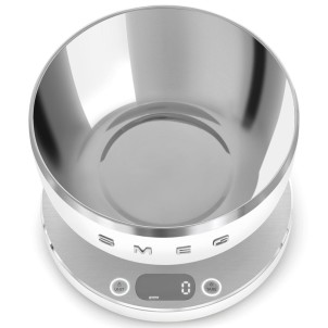Smeg KSC01WHMWW Bianco Opaco 50's Style Bilancia da Cucina Digitale 1gr 5Kg 4 Unità Misura Ricaricabile