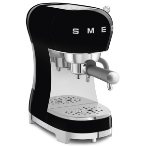Smeg ECF02BLEU Nero Lucido 50's Style Macchina del Caffè Espresso Vapore Cappuccino