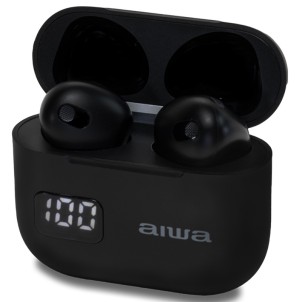 Aiwa EBTW-100BK Black Auricolari Bluetooth TrueWireless Autonomia12h Custodia