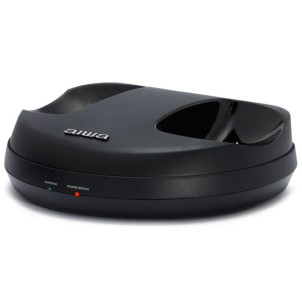 Aiwa WHF-930D Black Cuffie Wireless RF 3 Canali AutoTune Docking Station Portata 100m Ottico Jack RCA