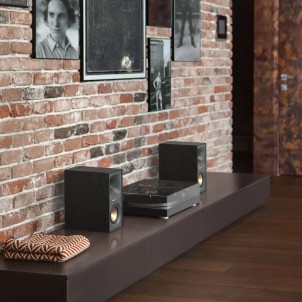 Klipsch R-40PM Black Coppia Casse Amplificate Bluetooth Phono RCA Jack Ottico USB-PC 70W 2vie T2,5 W10.2 BassReflex