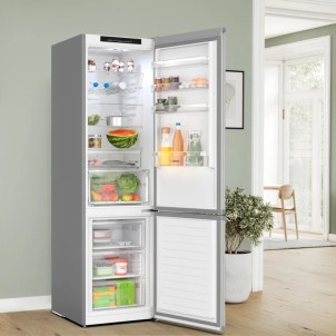 Bosch KGN392LCF Inox Look Frigorifero Combinato 203x60 NoFrost VitaFresh 0°C Inverter ManiglieIntegrate Serie4