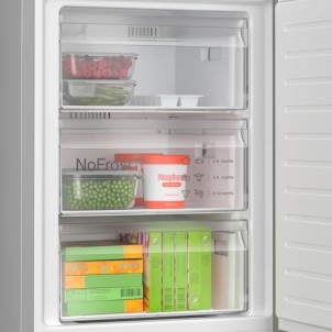 Bosch KGN367LDF Inox Look Frigorifero Combinato 186x60 NoFrost VitaFresh 0°C Inverter Display ManiglieIntegrate Serie4