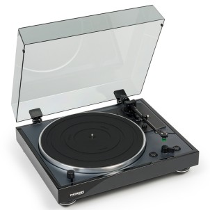 Thorens TD 102 A Black HighGloss Giradischi Automatico a Cinghia 33/45giri PrePhono AudioTechnica AT-VM95E