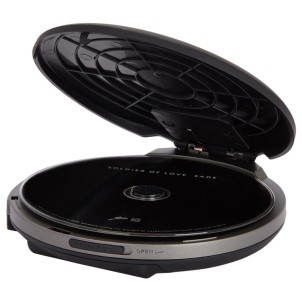 Aiwa PCD-810BK Black Lettore CD MP3 Portatile ESP 120sec Pile Ricaricabili 2xAA MicroUSB Custodia