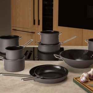 Eva Solo Casseruola 1,8L 16cm Grey Line Grey Line Ceramica Slip-Let Antiaderente Funziona su Gas Elettrico Induzione Forno