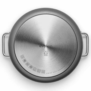 Eva Solo Pentola 3,8L 20cm Grey Line Ceramica Slip-Let Antiaderente Funziona su Gas Elettrico Induzione Forno