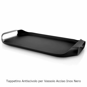 Eva Solo Tappetino Antiscivolo in Silicone Nero per Vassoio in Acciaio