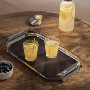 Eva Solo Tappetino Antiscivolo in Silicone Nero per Vassoio in Acciaio