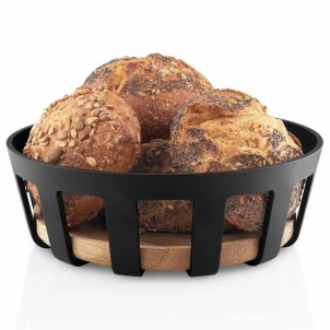 Eva Solo Cestino per il Pane Tondo 22cm Nordic Kitchen Black Bambù Carbonizzato Tools Design