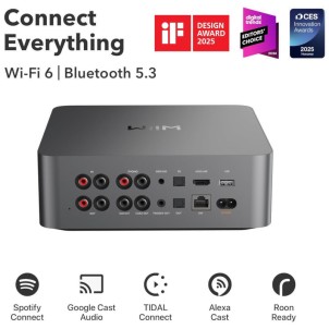 WiiM Ultra Space Grey Network Audio Streamer Hi-Res DAC Sabre ESS9038 Chromecast Spotify Tidal Bluetooth Touchscreen 3,5"