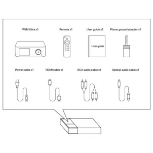 WiiM Ultra Space Grey Network Audio Streamer Hi-Res DAC Sabre ESS9038 Chromecast Spotify Tidal Bluetooth Touchscreen 3,5"