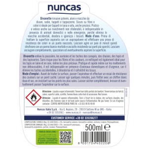 Nuncas Divanette Detergente Tappeti e Rivestimenti Tessili 500ml 
