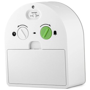 Braun BC22W White Orologio Analogico Quarzo Sveglia Crescendo Retroilluminazione Continua Lancette Punta Luminosa