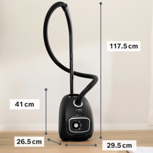 Bosch BGB41BA1 Nero Aspirapolvere Traino con Sacco Filtro Hygienic