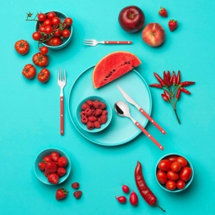 Bugatti Allegra Cucchiaio da Tavola Rosso Opaco Pezzo Singolo