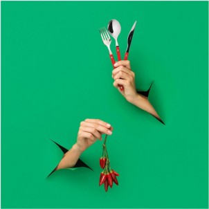 Bugatti Allegra Cucchiaio da Tavola Rosso Opaco Pezzo Singolo