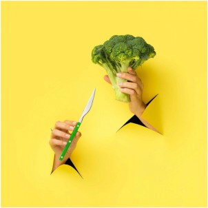 Bugatti Allegra Coltello da Tavola Verde Foliage Opaco Pezzo Singolo