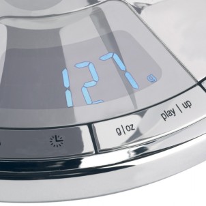 Bugatti Uma Acciaio Pesa Alimenti Max 3Kg Coppa di Pesatura Removibile Timer Display