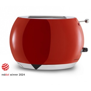 Bugatti Romeo Rosso Lucido Tostapane Espulsione Automatica Cassetto Briciole Designer Andreas Seegatz