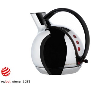 Bugatti Giulietta Acciaio Inox Lucido Bollitore Elettrico 1,2L Filtro Anticalcare Designer Andreas Seegatz