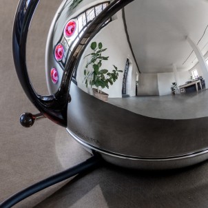 Bugatti Giulietta Acciaio Inox Lucido Bollitore Elettrico 1,2L Filtro Anticalcare Designer Andreas Seegatz