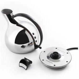 Bugatti Giulietta Acciaio Inox Lucido Bollitore Elettrico 1,2L Filtro Anticalcare Designer Andreas Seegatz